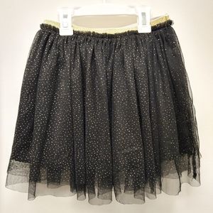 Forever 21 Girls Tutu Skirt | Black and Gold Party Holiday Skirt | 7/8